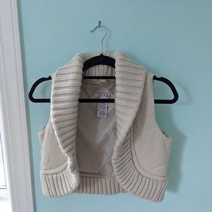SOLD cropped cream vest